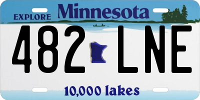 MN license plate 482LNE