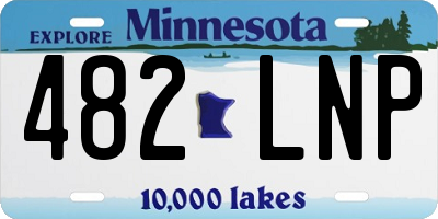 MN license plate 482LNP