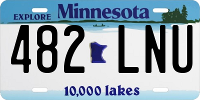 MN license plate 482LNU