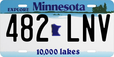 MN license plate 482LNV