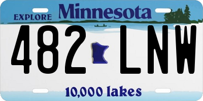 MN license plate 482LNW