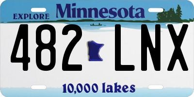 MN license plate 482LNX