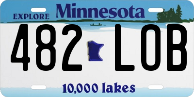 MN license plate 482LOB