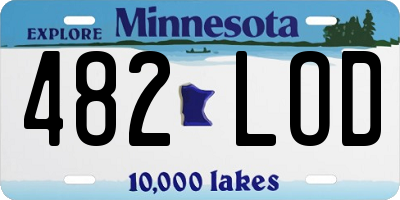 MN license plate 482LOD