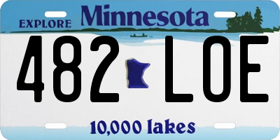 MN license plate 482LOE