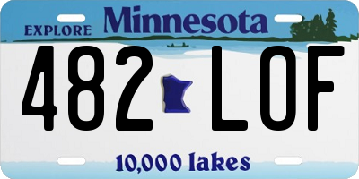 MN license plate 482LOF