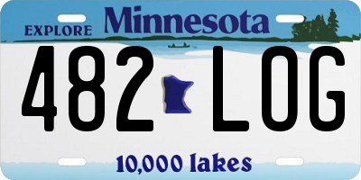 MN license plate 482LOG