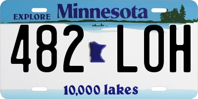 MN license plate 482LOH