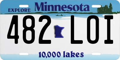 MN license plate 482LOI