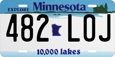 MN license plate 482LOJ