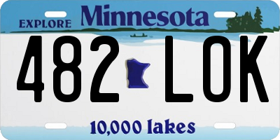 MN license plate 482LOK