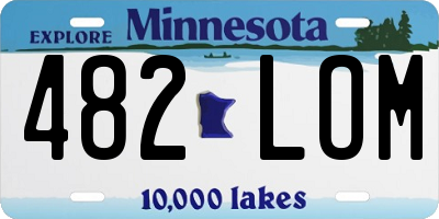 MN license plate 482LOM