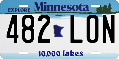 MN license plate 482LON