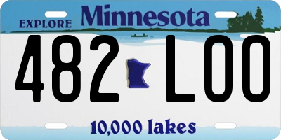MN license plate 482LOO