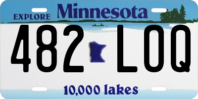 MN license plate 482LOQ