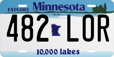 MN license plate 482LOR