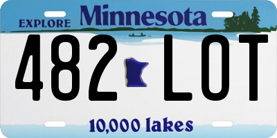 MN license plate 482LOT
