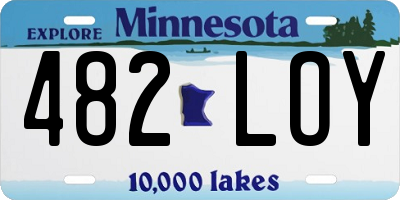 MN license plate 482LOY