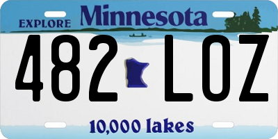 MN license plate 482LOZ