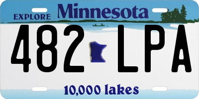 MN license plate 482LPA