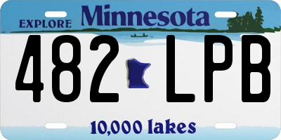 MN license plate 482LPB