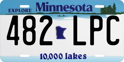 MN license plate 482LPC