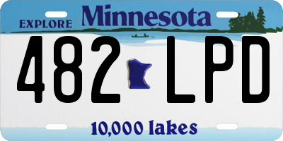 MN license plate 482LPD