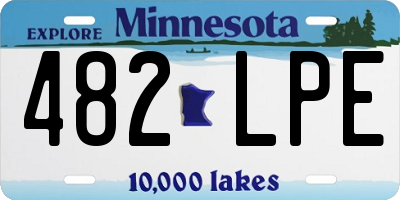 MN license plate 482LPE