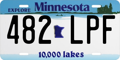 MN license plate 482LPF