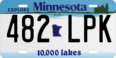 MN license plate 482LPK