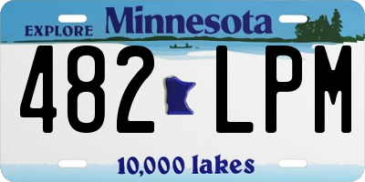 MN license plate 482LPM