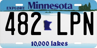 MN license plate 482LPN