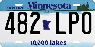 MN license plate 482LPO