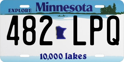 MN license plate 482LPQ