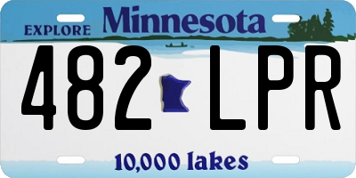 MN license plate 482LPR