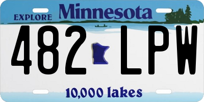 MN license plate 482LPW