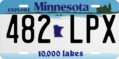 MN license plate 482LPX