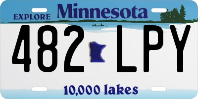 MN license plate 482LPY