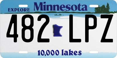 MN license plate 482LPZ