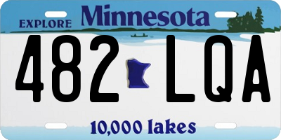 MN license plate 482LQA