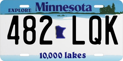 MN license plate 482LQK