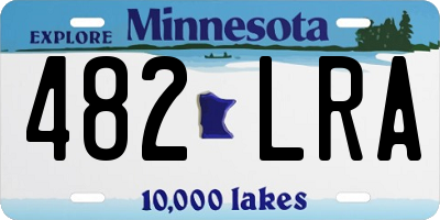 MN license plate 482LRA