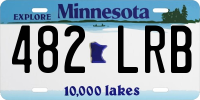 MN license plate 482LRB