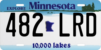 MN license plate 482LRD