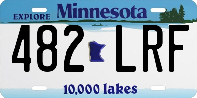 MN license plate 482LRF