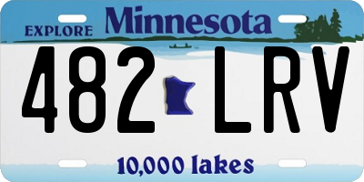 MN license plate 482LRV