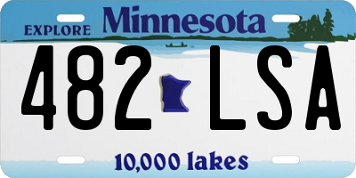 MN license plate 482LSA