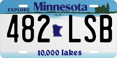 MN license plate 482LSB
