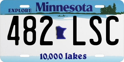 MN license plate 482LSC