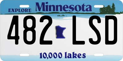 MN license plate 482LSD